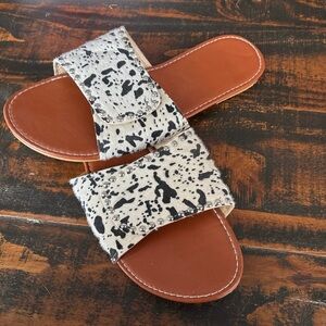 Stylish Black and White Sandals